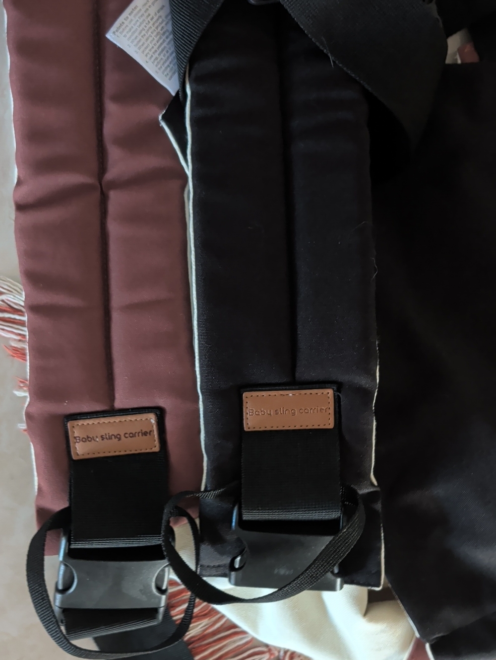 Chic Black and Brown Baby Side Strap Sling Carriers